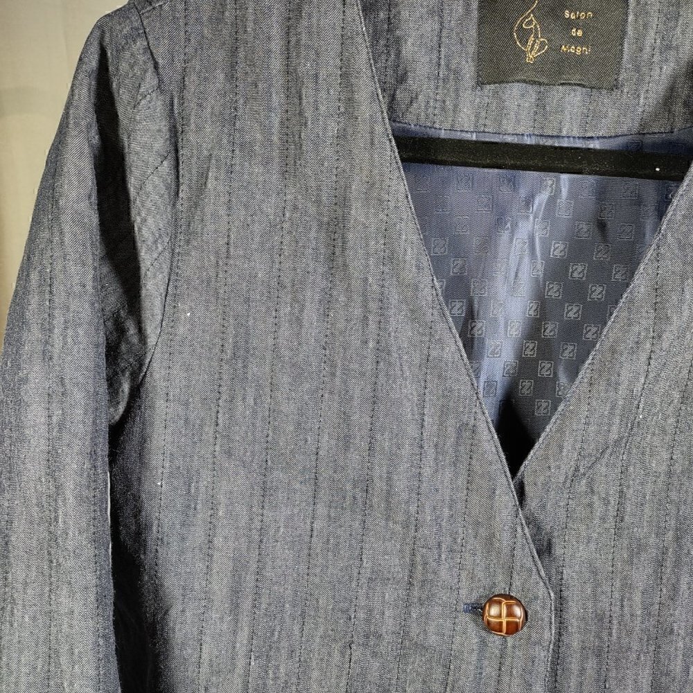 Salon De Magni Blue Blazer (Denim) Jacket See Pictures For Size Estimate - Picture 3 of 14